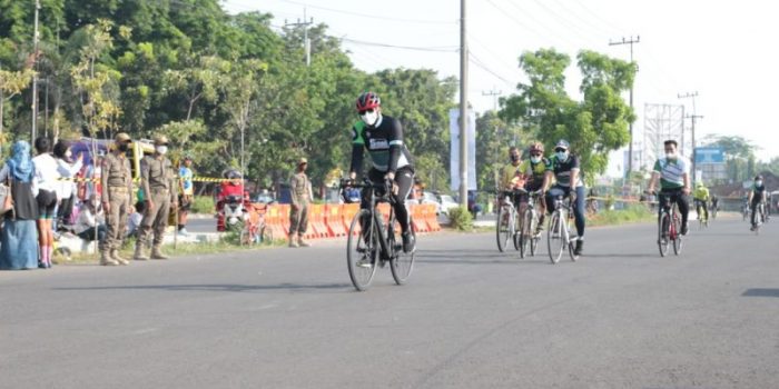 Porkab Sidoarjo Cabor balap sepeda digelar di halaman parkir Mall Pelayanan Publik/MPP Kabupaten Sidoarjo | Ist