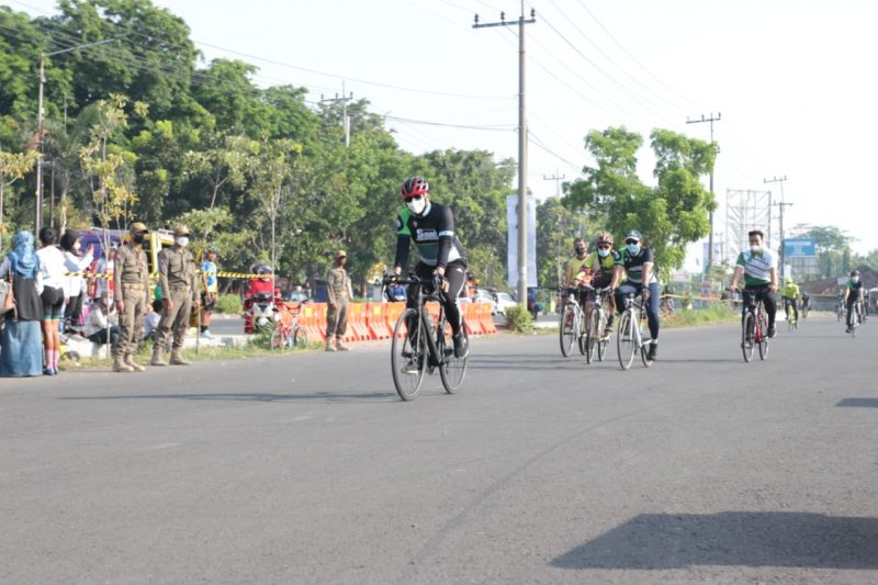 Porkab Sidoarjo Cabor balap sepeda digelar di halaman parkir Mall Pelayanan Publik/MPP Kabupaten Sidoarjo | Ist