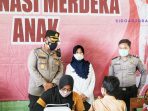 Sekolah Tatap Muka Dibuka 100 Persen, Polresta Sidoarjo Kebut Vaksinasi Merdeka Anak