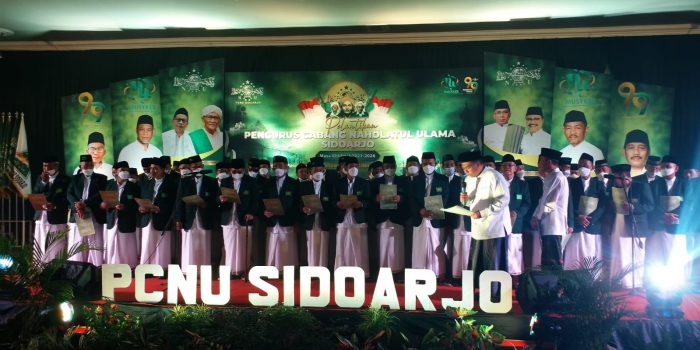 PCNU Sidoarjo Dilantik, Ketua Terpilih Minta Dukungan dan Kritik Membangun
