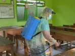 Siswa MIN 2 Sedati Terpapar Covid-19, Ruang Kelas dan Halaman Madrasah Disemprot Desinfektan