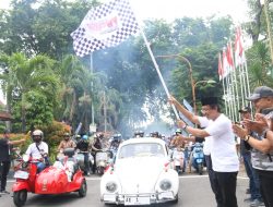 Start Depan Pendopo, Gus Muhdlor Berangkatkan East Java VW dan Vespa Festival 2022