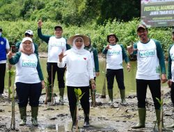 Penguatan Ekosistem di Kawasan Pulau Lusi, Bupati Sidoarjo Bersama Gubernur Jatim Tanam 1000 Mangrove